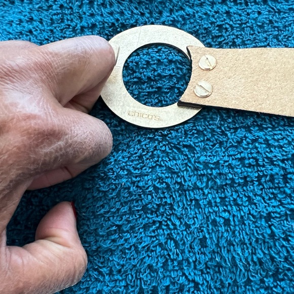 Elegant Black and Gold Belt with Silver Accents - Picture 3 of 5